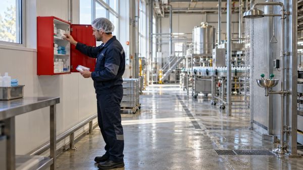 Armoires de pharmacie et douches de sécurité pour le bien-être des employés